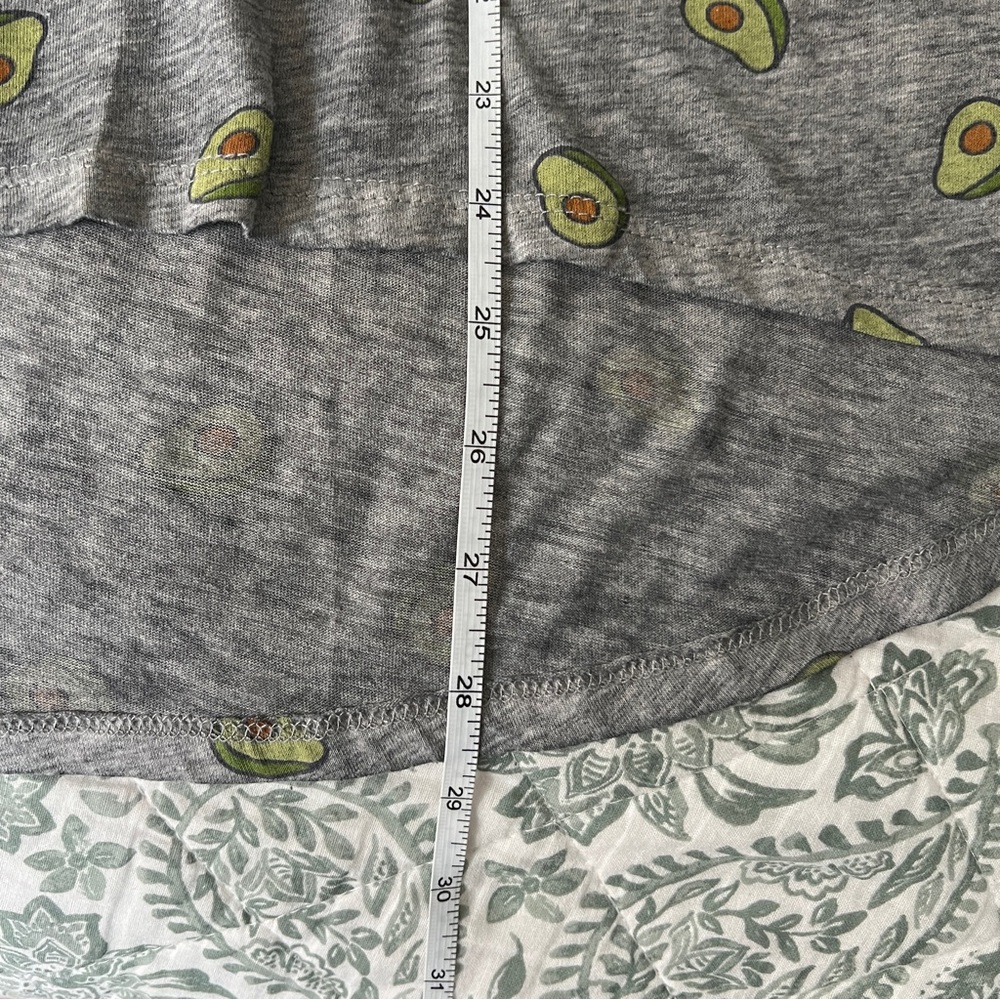 Zoe + Liv Avocado T-Shirt, Heather Gray, Size M - Picture 7 of 7